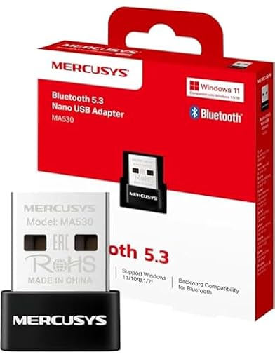 Mercusys MA530 – Adaptador USB Nano Bluetooth 5.4 – Conexión inalámbrica para PC/portátil, Soporte hasta 7 Dispositivos, Compatible Windows 11/10/8.1/7 | Ya disponible en tu tienda friki favorita! En mundofriki.es! Mercusys MA530 – Adaptador USB Nano Bluetooth 5.4 – Conexión inalámbrica para PC/portátil, Soporte hasta 7 Dispositivos, Compatible Windows 11/10/8.1/7 | Ya disponible en tu tienda friki favorita! En mundofriki.es!