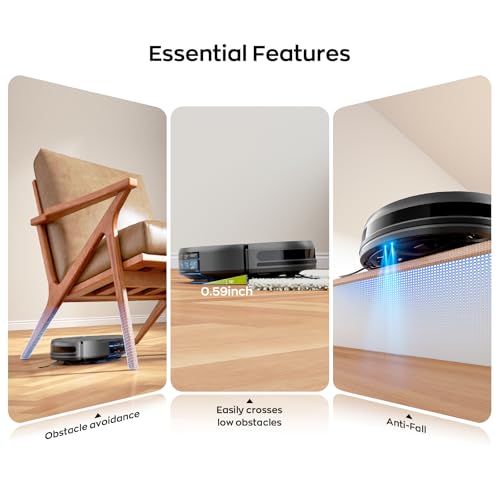 Image of MANVN Robot Vacuum and Mop Combo for Pet Hair, Robotic Vacuum for Hard Floors and Carpets, 2.87'' Ultra-Slim, with 3D Obstacle Avoidance, Wi-Fi /App /Voice Controlled, Self-Charging