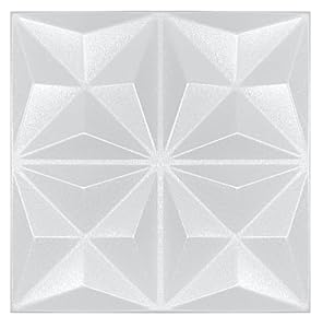 IKHEMalarka 3D-Wandpaneel Weiß 01 20 Stück