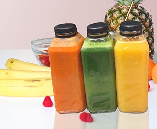 Kappen für leere Saftflaschen - schwarze Manipulations-Deckel für leere PET-Kunststoffsaft und Milchflaschen - 50 Stück Cover