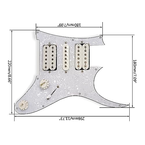 Pickguard guitare électrique pré-câblé HSH avec micros Alnico pour remplacement - 4