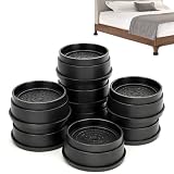 LYCXAMES Verstellbare Möbelerhöhung, 8 Stück Bett Erhöhung, Schwerlast Betterhöhung, Sofaerhöher, Möbelerhöhung Rund 2.7cm, 5.4cm, 8.1cm, Stapelbar, Tischbein Verlängerung, Möbel Erhöhung