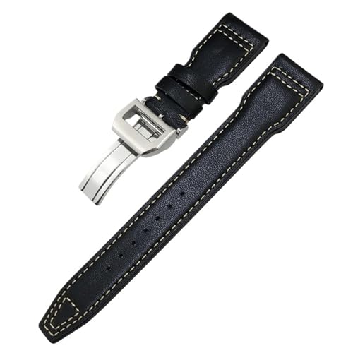 Bracelet montre cuir marron 21mm compatible IWC Spitfire et Big Pilot