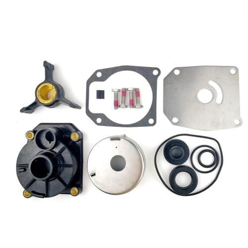 Image of 438592 Compatible with Johnson Evinrude Water Pump Repair Kit for 40 45 48 50 HP 2-Stroke Outboard Motors with Housing, Replaces Sierra 18-3454, 433548 433549 777805