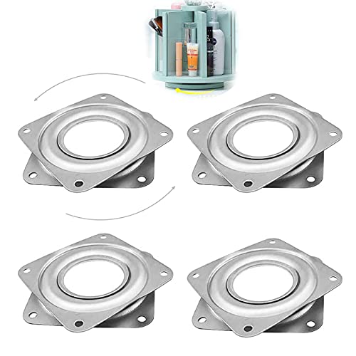 4 stycken roterande lager 360 graders roterande platta, vridbeslag roterande platta kullager, vridkonsol roterande adapter stålplatta metallplattor för displayhylla och möbler