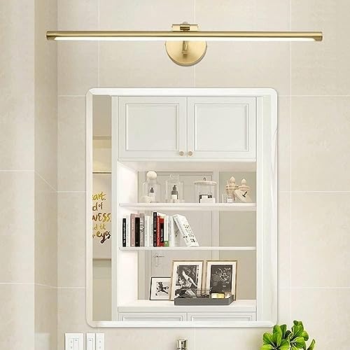 Lámparas de tocador de baño en latón cepillado dorado de diseño lineal moderno 6