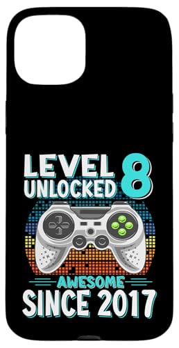iPhone 15 Plus Level 8 Unlocked 8th Birthday 8 Year Old Gifts Gamer Bday Case