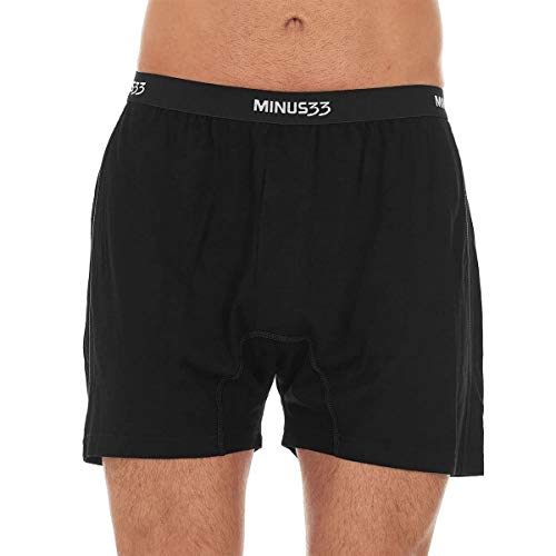 Minus33 Merino Wool 1114 Woolverino Zion Men's Micro Weight Boxer Black Medium