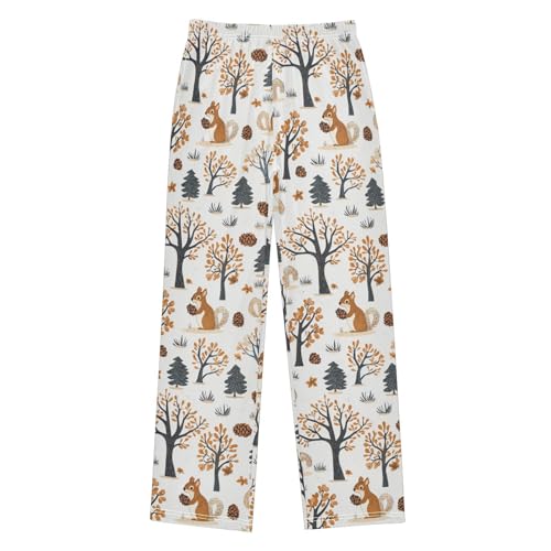 Forest Squirrels Pine Cones Boys Pants for Kids Jogger Pants with Pockets S