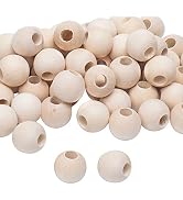 PandaHall 200 Pcs 14mm Natural Wood Spacer Beads | Unfinished Round Ball Beads For DIY Jewelry Making & Crafts