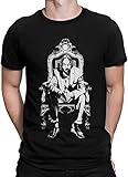 Keanu Reeves on The Throne - Camiseta de algodón para hombre, Negro, XL