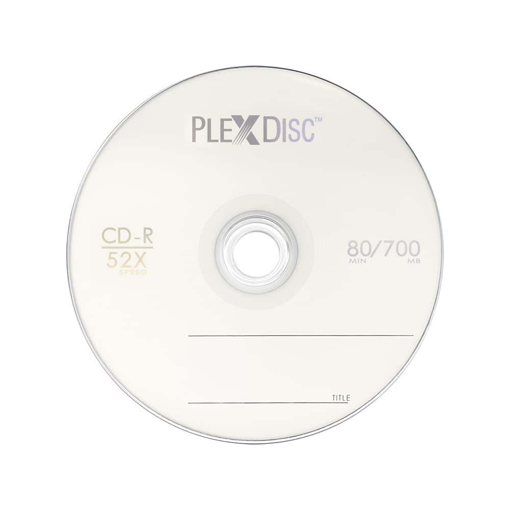 Amazon.com: PlexDisc CD-R Blank Discs 700MB 52X Logo Top
