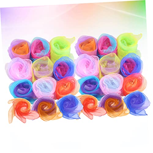 24Pcs Gradient Color Dance Scarves Premium Gauze Juggling Scarves for Performance Decoration Random Colors for Boys and Crafts4