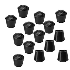 uxcell 14pcs Chair Leg Tips Caps 10mm 3/8 Inch Anti Slip Rubber Furniture Table Feet Cover Floor Protector Reduce Noise Prevent Scratch