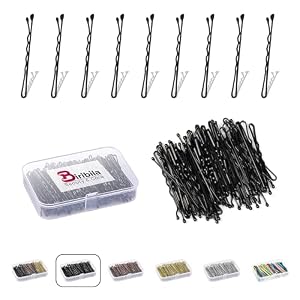 150 Bobby Pins – 5cm Long Hair Pins for Women with Box – Hair Grips & Kirby Grips for Thicker & Strong Ideal Hair Clips Women for All Hair Types – hair accessories for women