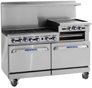 Imperial Commercial Restaurant Range 60" With 2 Burner 48" Griddle 2 Standard Oven Nat Gas Ir-2-G48