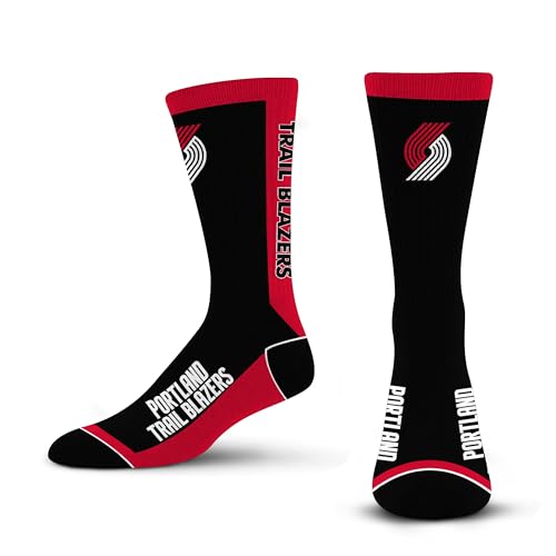 For Bare Feet NBA PORTLAND TRAILBLAZERS MVP Crew Sock Team Color Large