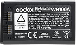 Godox WB100A Battery Replacement - DC 7.2V Lithium Battery Pack for Godox AD100PRO Round Head Flash, for Godox MF-R76 Macro Flash