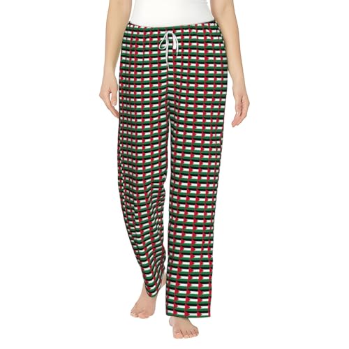 Pantalon de pyjama Palestine pour femme, bas de nuit doux d'hiver