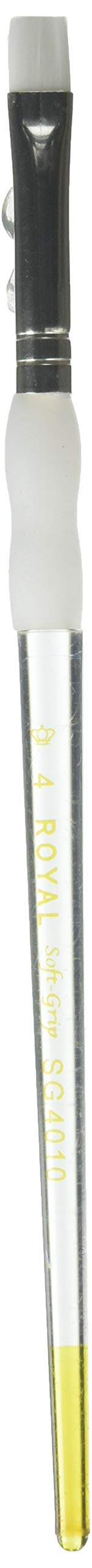 Royal & Langnickel White Royal Soft-Grip Series Sg4010 Taklon Bright (Size 4)