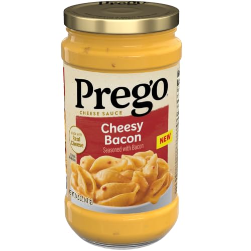 Prego Cheesy Bacon Cheddar Cheese Sauce, 14.5 oz Jar