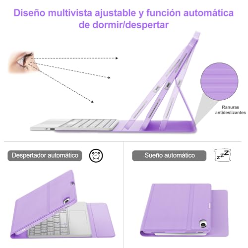 Teclado para iPad Air 11 M4 funda con trackpad español Ñ bluetooth magnética 5