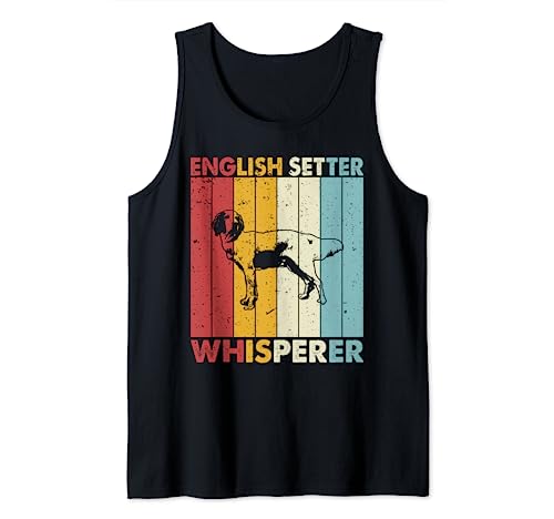 Dog Dad Mom Whisperer - Setter inglés vintage Camiseta sin Mangas