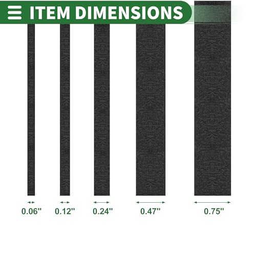 Image of Motoforti Universal Painters Tape Masking Master Tape 0.15cm /0.3cm /0.6cm /1.2cm /1.9cm x 55m Easy Removal Crepe Paper Black 5 Pcs