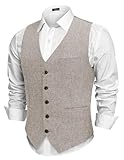 COOFANDY Men Casual Suit Vest Formal Dress Vest Slim Fit Waistcoat Business Wedding