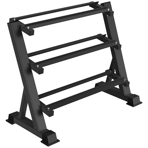 CHICAURA 3 Tier Heavy Duty Dumbbell Rack