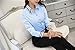 Taiduosheng Womens Basic Long Sleeve Slim Button Down Collared Shirts OL Work Shirts M Blue