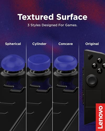 Image of Lenovo Legion Go Joystick Caps - Indigo Blue Replacement Thumb Grips for Enhanced Gaming Precision Compatible with Nintendo Switch, PS5, Xbox Controllers Enhanced Comfort & Grip