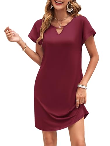 MOLERANI Femmes Robes D'été à pour Manches Courtes Encolure en V ...