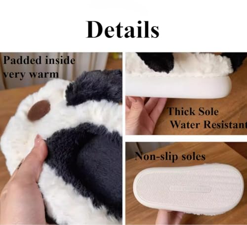 Warm and Cute Long Ear Dog Slippers Plush Puppy Animal Slippers for Women and Men Winter Slippers3