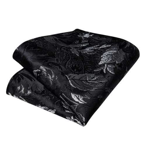 Pajarita floral de seda para hombre con pañuelo y gemelos miniatura 4