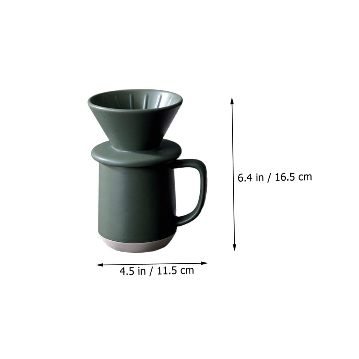 Toddmomy Filtro de Café de Cerámica Verde con Asa Taza Filtrante Práctica para Uso Doméstico Duradera y Fácil de Limpiar Diseño Reutilizable para Café con Leche