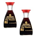 Kikkoman Soy Sauce - Pack of 2 - Use on a Variety of Foods - Stock Up and Have Plenty to go Around - no Preservatives Added - Traditionally Brewed