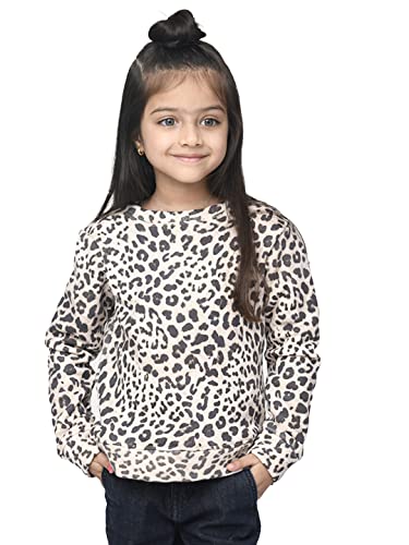 Image of LILPICKS Girls Animal Printed Sweatshirt (Brown)