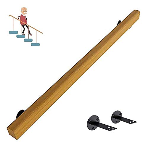 Cdbl Main Courante en Bois for escaliers, Escalier en Bois Garde-Corps 50-300cm, Professionnel Escalier Garde-Corps Intérieur Exterieur Terrasse Barre d'appui de sécurité Rampe d'Escalier handicapées