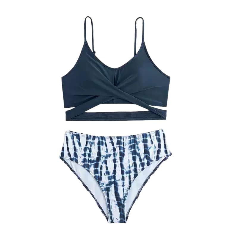 Bikini taille haute pour femmes et maillot de bain pour filles deux pièces à bretelles