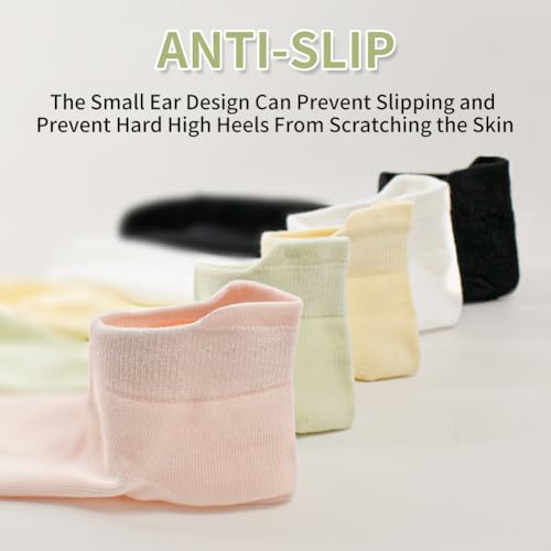 Image of No Show Socks Women - Womens Ankle Socks Low Cut Non Slip Flat Boat Line Cotton Sock 10 Pairs