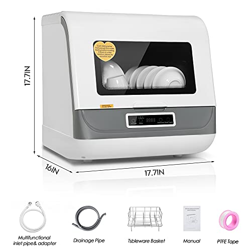 Countertop Dishwasher,Crtkoiwa Portable Compact Dishwashers Fruit
