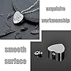 Stainless Steel Cremation Urn Necklace for Ashes - Memorial Jewelry Pendant for Dogs & Cats - Heart Keepsake for Pet Ashes (Silver) #4