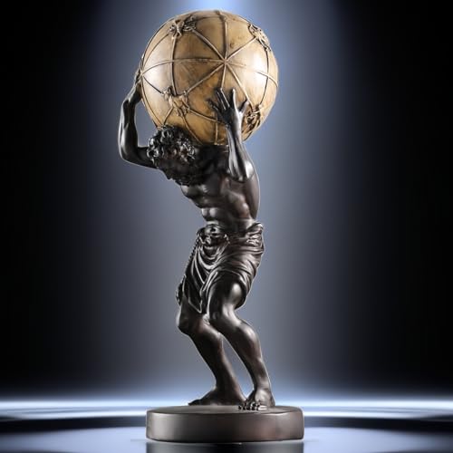 Estatua grande de Atlas 17 pulgadas decoración hogar miniatura 1