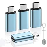 MoKo ライトニングメスからUSB Cオスアダプター、USB-C Lightningアダプター iPhone Air 17 16 15 Pro Max Plus、iPad Pro/Air、Galaxy、iPhone - USB Cアダプター、データ同期用、オーディオ/OTG非対応 シアン