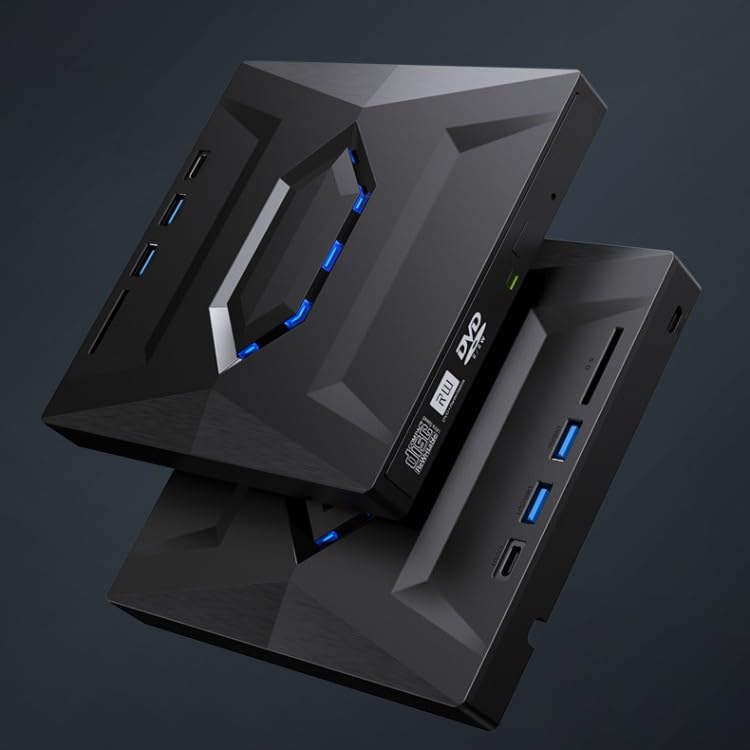 Graveur CD DVD RW portable USB C externe multi-support compatible Windows Mac Linux - 6