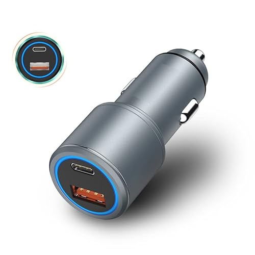 Carregador Veicular Universal 38w Turbo Com 2 Entradas 1 Usb e 1 Usb-C Carga Ultra Rápida Entrada 12