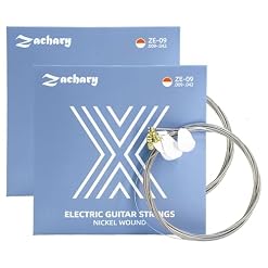 Zachary PVD Coated Nickel Wound Electric Guitar Strings, 2-Pack, 09-42 Super Light Gauge, Smooth Playing Feel, Long Lasting Bright Tone, Replacement Guitar Strings - Les Beatles, Paul McCartney, John Lennon, RIngo Starr, George Harrison