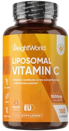 Liposomal Vitamin C Capsules 1000mg - 180 Capsules (3 Months Supp...