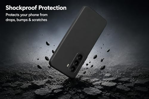 Image of FIRST MART Silicone Back Cover for OnePlus Nord CE 6 lite | Matte Black Anti-Slip Grip Case, Precise Cutouts, Scratch Resistant, Slim Fit | Pack of 1